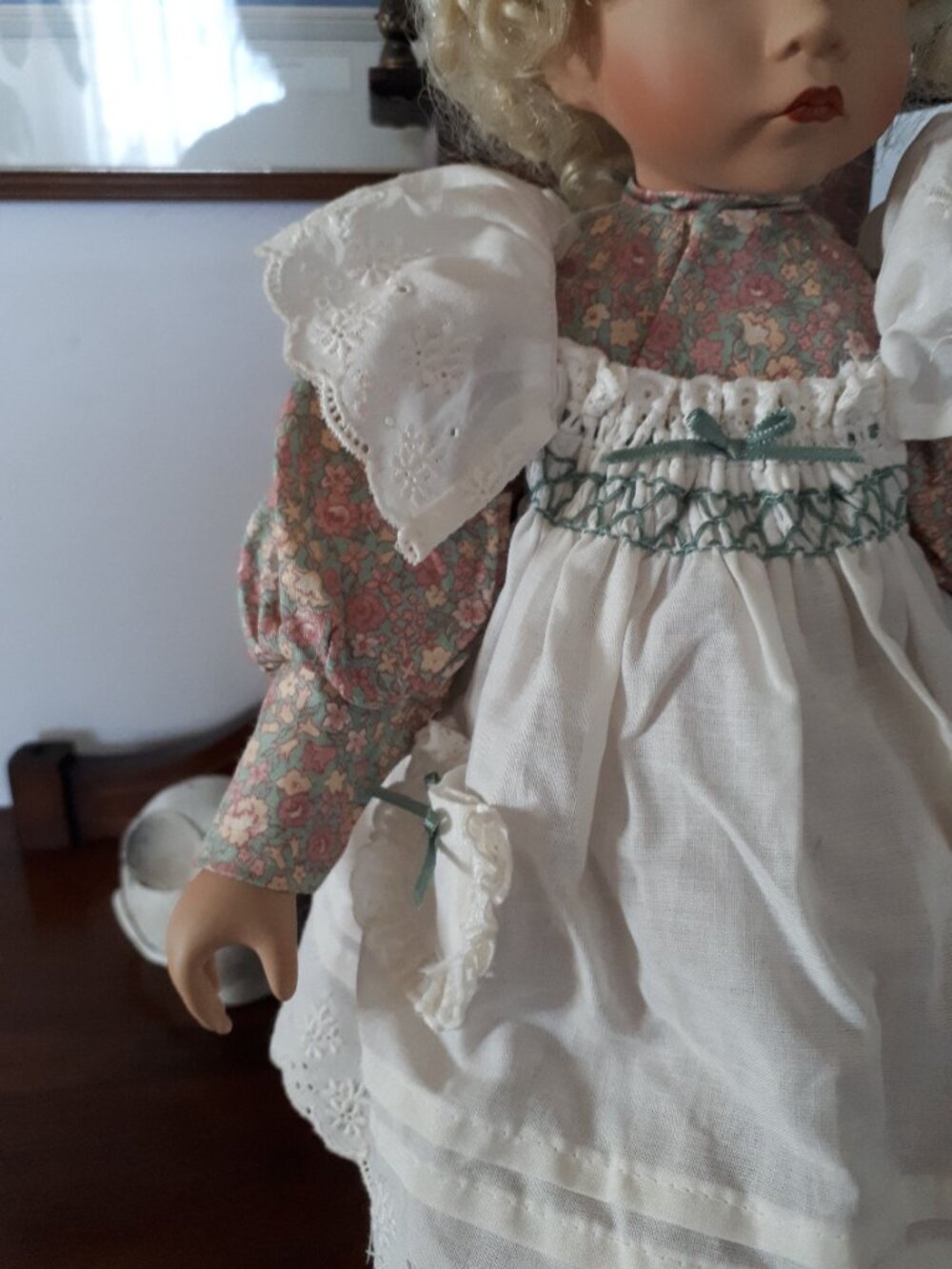 Gorgeous Porcelain Doll with Stand - Picture 7 of 11